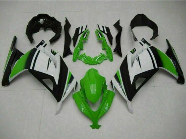 2013-2024 Kawasaki Ninja 300 EX300R Motorcycle Fairings - White Green Black Canada Websites