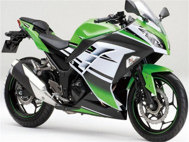 2013-2024 Kawasaki Ninja 300 EX300R Motorcycle Fairings - Green White Black Stripe Canada Websites
