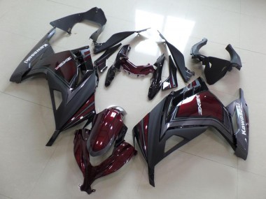 2013-2018 Kawasaki ZX300R Motorcycle Fairings - Maroon Red Matte Grey Canada Websites