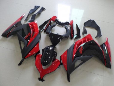 2013-2018 Kawasaki ZX300R Motorcycle Fairings - Red Glossy Black Matte Black Canada Websites