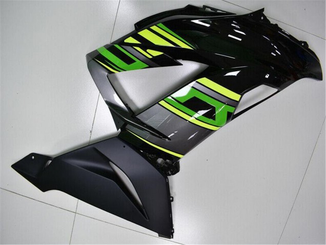 2013-2018 Kawasaki ZX6R Motorcycle Fairings - Green Yellow Glossy Black Matte Black Canada Websites