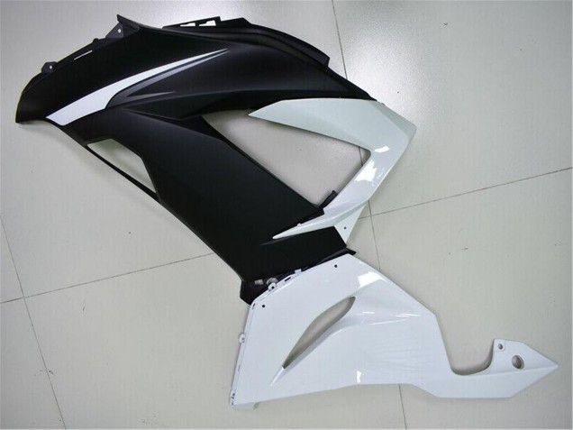 2013-2018 Kawasaki ZX6R Abs Fairings - White Matte Black Canada Websites