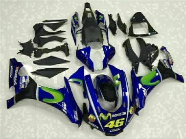 2015-2019 Yamaha YZF R1 Motorcycle Fairings - Blue Silver Black Green MoviStar Canada Websites