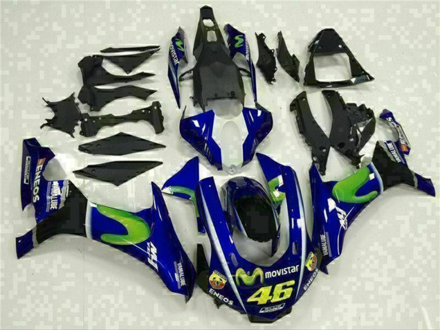 2015-2019 Yamaha YZF R1 Motorcycle Fairings - Blue Silver Black Green MoviStar Canada Websites