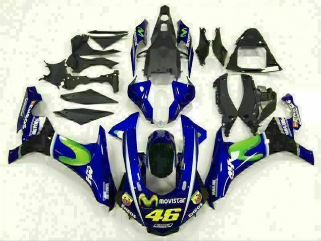 2015-2019 Yamaha YZF R1 Motorcycle Fairings - Blue Silver Black Green MoviStar Canada Websites