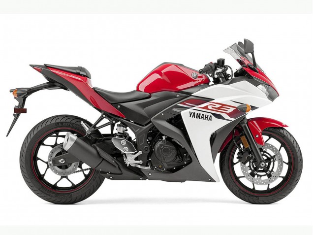 2015-2018 Yamaha YZF R3 Motorcycle Fairing - White Red Black Canada Websites