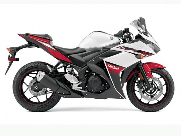 2015-2018 Yamaha YZF R3 Motorcycle Fairings - White Red Black Canada Websites
