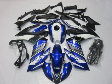 2015-2018 Yamaha YZF R3 Motorcycle Fairings - Blue White Black Green Monster Canada Websites