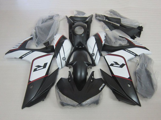 2015-2018 Yamaha YZF R3 Motorcycle Fairings - White Matte Black Canada Websites