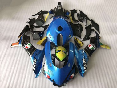 2015-2019 Yamaha YZF R1 Motorcycle Fairing - Blue Yellow Shark Canada Websites