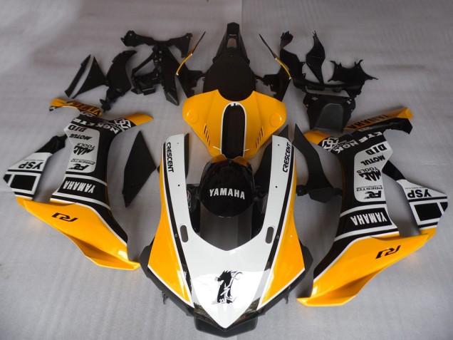 2015-2019 Yamaha YZF R1 Motorcycle Fairings - Orange White Black Motul YSP Canada Websites