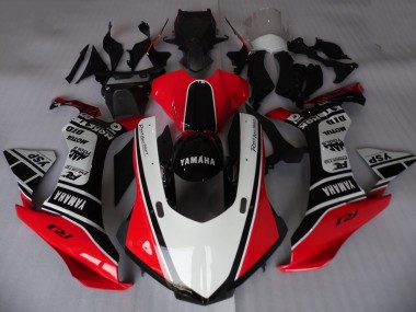 2015-2019 Yamaha YZF R1 Motorcycle Fairings - White Red Black Motul YSP Canada Websites