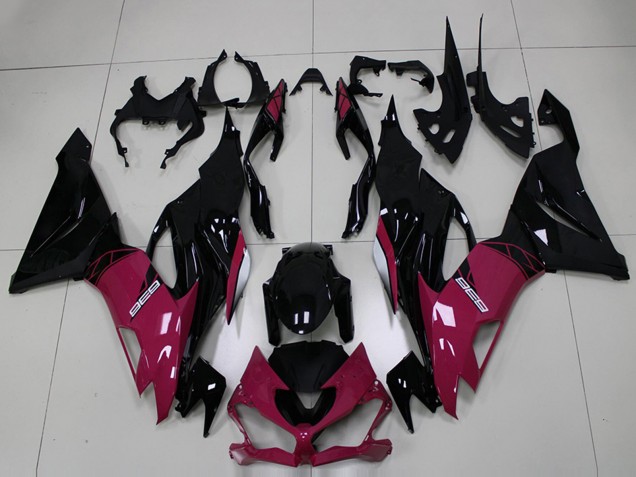 2019-2022 Kawasaki ZX6R Motorcycle Fairings - Purple Glossy Black Canada Websites