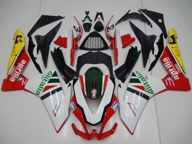 2009-2015 Aprilia RSV4 1000 Motorcycle Fairings - White Red Green Yellow Black Alitalia Canada Websites