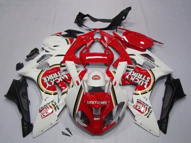 2009-2014 BMW S1000RR Motorcycle Fairings - White Red Lucky Strike Canada Websites