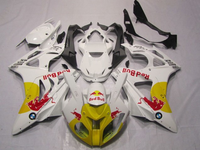 2009-2014 BMW S1000RR Motorcycle Fairings - White Yellow Red Bull Canada Websites