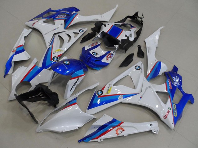 2009-2014 BMW S1000RR Motorcycle Fairings - White Red Blue Castrol Pirelli Canada Websites
