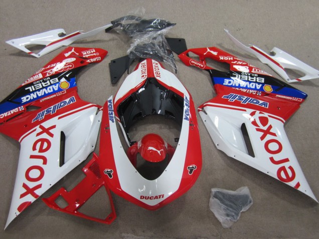 2007-2014 Ducati 1098 Motorcycle Fairings - White Red Blue Black Valsir Xerox Canada Websites