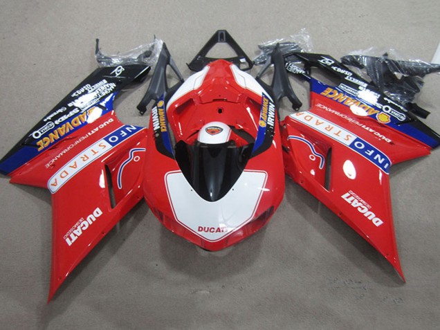 2007-2014 Ducati 1098 Motorcycle Fairings - Red White Black Info Strada Advance Canada Websites