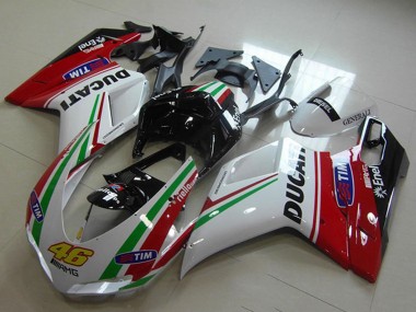 2007-2014 Ducati 1098 Motorcycle Fairings - Red White Black Green Tim 46 Canada Websites