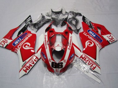 2011-2014 Ducati 1199 Motorcycle Fairings - White Red Fiamm Ficc Canada Websites