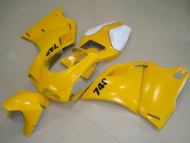 1993-2005 Ducati 748 Motorcycle Fairing - White Yellow Canada Websites