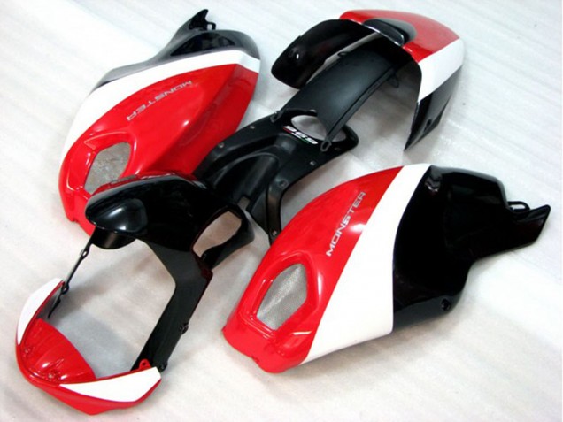 2008-2012 Ducati Monster 696 Motorcycle Fairing - White Red Glossy Black Canada Websites