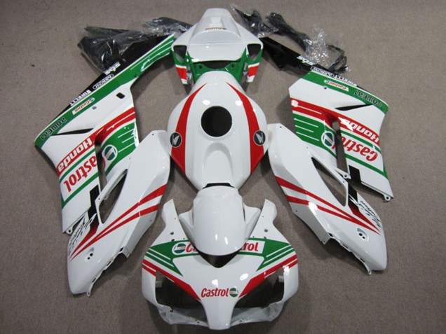 2004-2005 Honda CBR1000RR Motorcycle Fairings - White Red Green Castrol Canada Websites