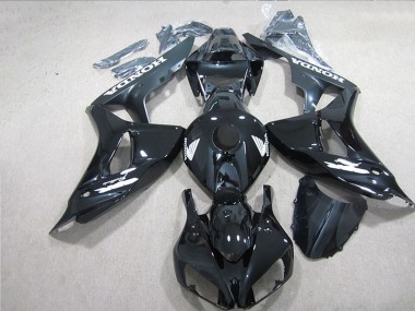 2006-2007 Honda CBR1000RR Motorcycle Fairings - Glossy Black White Decals Canada Websites