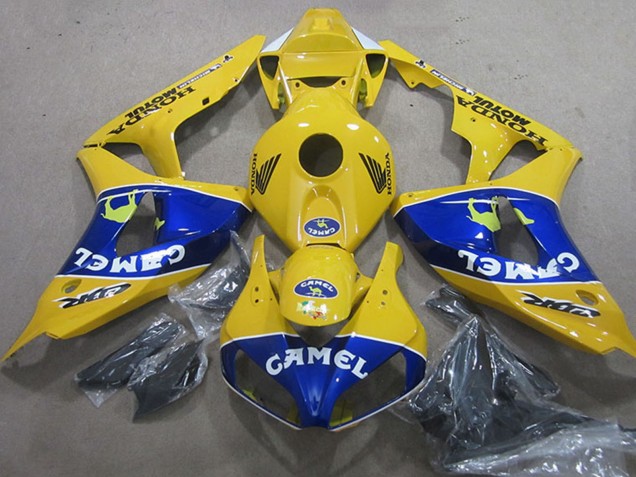 2006-2007 Honda CBR1000RR Motorcycle Fairings - Yellow Blue Camel Canada Websites