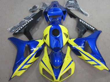 2006-2007 Honda CBR1000RR Motorcycle Fairings - Blue Yellow Glossy Black Canada Websites