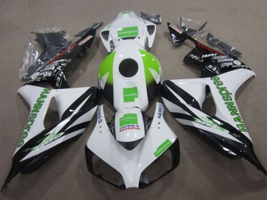 2006-2007 Honda CBR1000RR Motorcycle Fairings - White Green Glossy Black Hannspree Canada Websites
