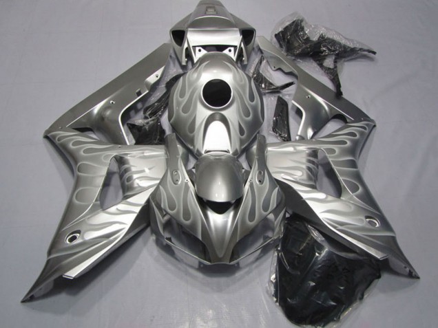 2006-2007 Honda CBR1000RR Motorcycle Fairings - Silver White Flame Canada Websites