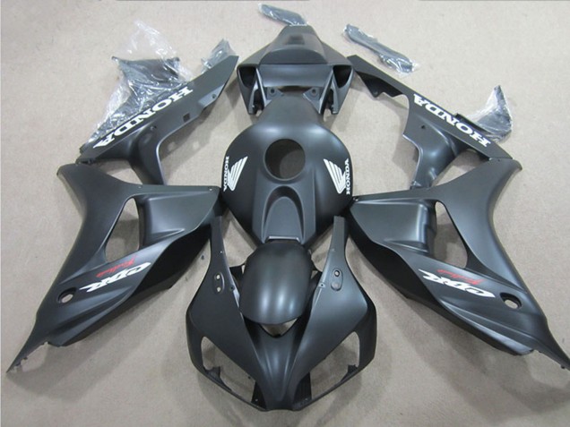 2006-2007 Honda CBR1000RR Motorcycle Fairings - Matte Black White Decal Canada Websites