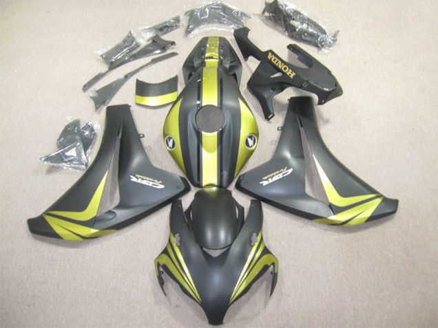 2008-2011 Honda CBR1000RR Motorcycle Fairings - Yellow Matte Black Canada Websites