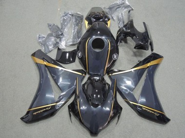 2008-2011 Honda CBR1000RR Motorcycle Fairings - Dark Blue Gold Glossy Black Fireblade Canada Websites
