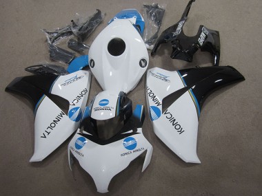 2008-2011 Honda CBR1000RR Motorcycle Fairing - White Blue Glossy Black Konica Minolta Canada Websites