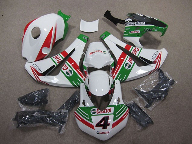 2008-2011 Honda CBR1000RR Motorcycle Fairings - White Red Green Castrol 4 Canada Websites