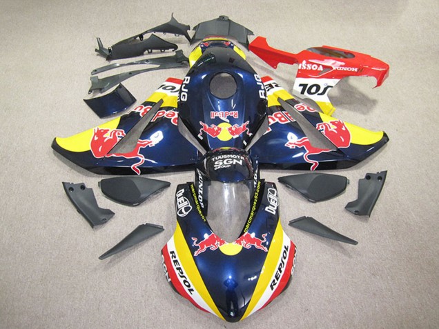 2008-2011 Honda CBR1000RR Motorcycle Fairings - Dark Blue Yellow Red Repsol Red Bull Canada Websites