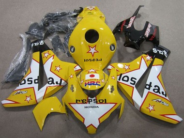 2008-2011 Honda CBR1000RR Motorcycle Fairings - Yellow White Glossy Black Star Repsol HRC Canada Websites