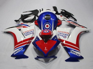 2012-2016 Honda CBR1000RR Motorcycle Fairings - White Red Blue Royal Air Force Reserves Canada Websites