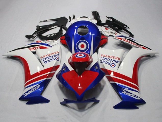 2012-2016 Honda CBR1000RR Motorcycle Fairings - White Red Blue Royal Air Force Reserves Canada Websites