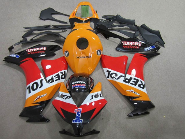 2012-2016 Honda CBR1000RR Motorcycle Fairings - Orange White Red Glossy Black Repsol 1 Canada Websites
