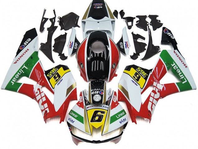 2012-2016 Honda CBR1000RR Motorcycle Fairings - White Red Yellow Green Linear Viar 6 Canada Websites