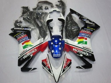 2013-2015 Honda CBR500R Motorcycle Fairings - White Red Blue Glossy Black Star Carrera Lee DENSO EuroBet Canada Websites