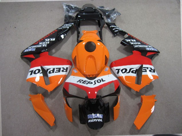 2003-2004 Honda CBR600RR Bike Fairings - Orange White Red Glossy Black Repsol Canada Websites