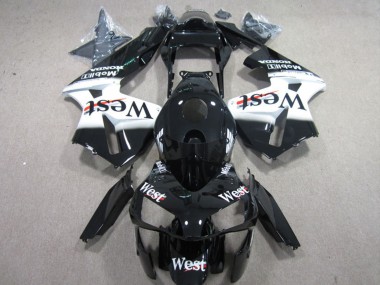 2003-2004 Honda CBR600RR Motorcycle Fairings - Glossy Black White West Canada Websites