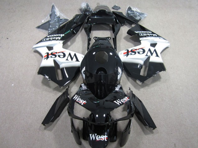 2003-2004 Honda CBR600RR Motorcycle Fairings - Glossy Black White West Canada Websites