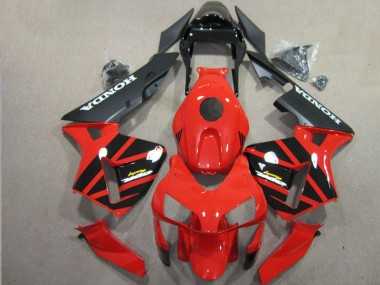 2003-2004 Honda CBR600RR Motorcycle Fairing - Red Glossy Black Matte Black Canada Websites