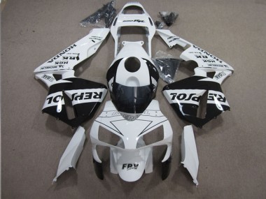 2003-2004 Honda CBR600RR Motorcycle Fairings - White Glossy Black Repsol Canada Websites